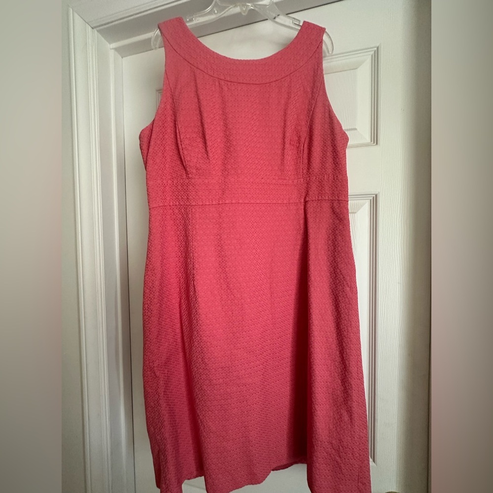 Ann Taylor Loft Elegant Coral Sleeveless Dress